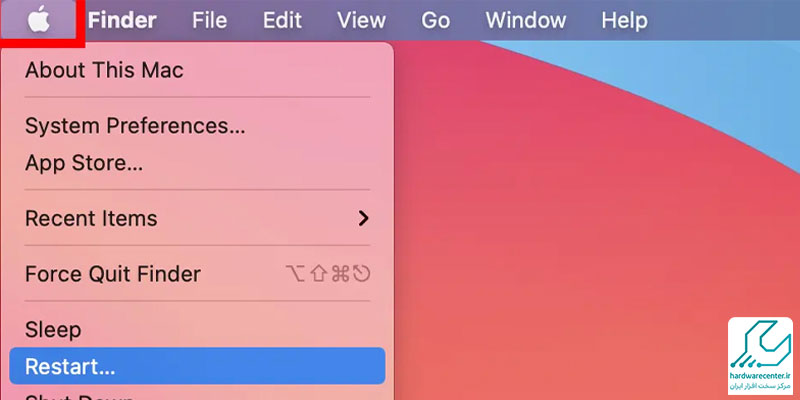 ریستارت کردن مک بوک