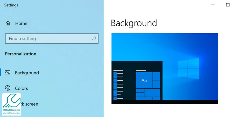نحوه تغییر عکس پس زمینه در ویندوز